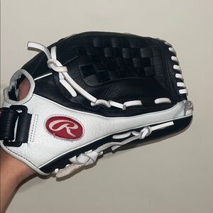 Rawlings Black and White softball Glove